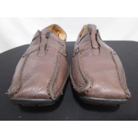 Gabor Brown Leather Square Toe Slip On Comfort Loafers Shoes Men Size 8 US - Picture 5 of 10
